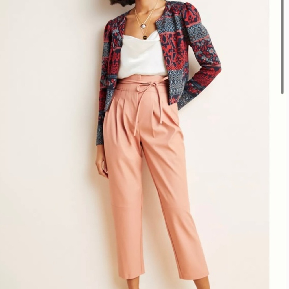 Blank NYC Peach Faux Leather Pants